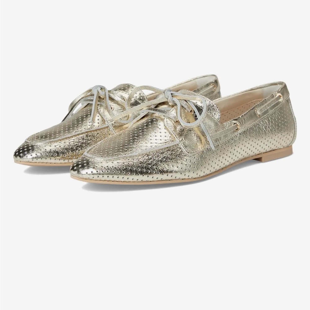 Dolce vita platinum perforated leather shoe
